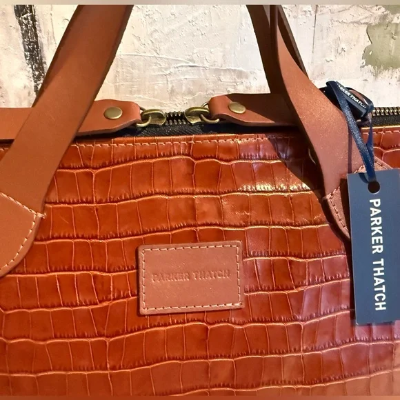 NWT‼️Parker Thatch Cognac Croc Charlie RARE Limited Edition